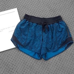 Lululemon black & teal running short